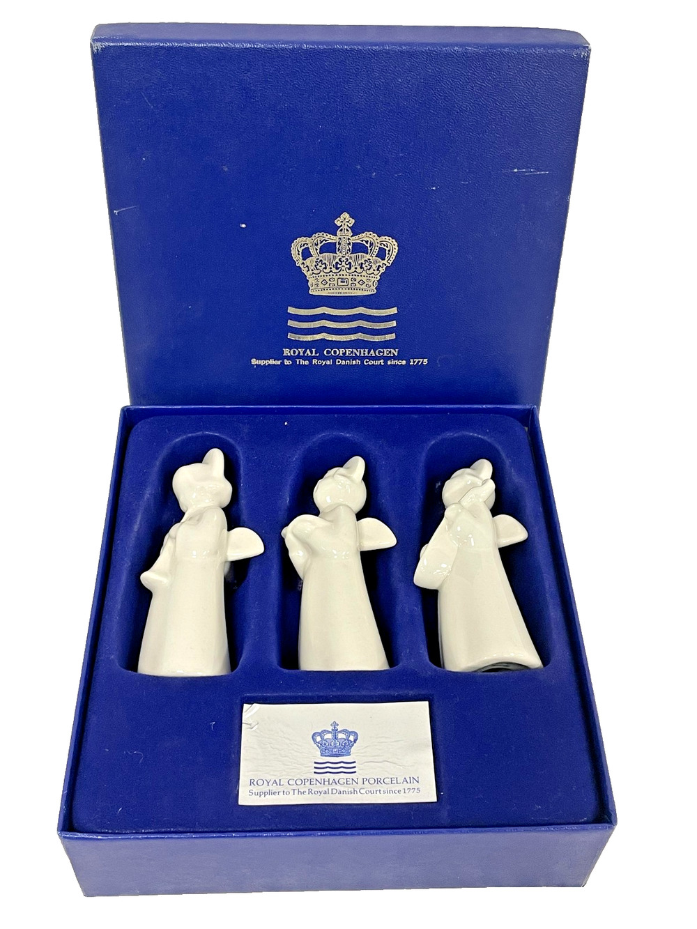 VTG Royal Copenhagen Porcelain Choir Angels Boxed Figurine Set Denmark